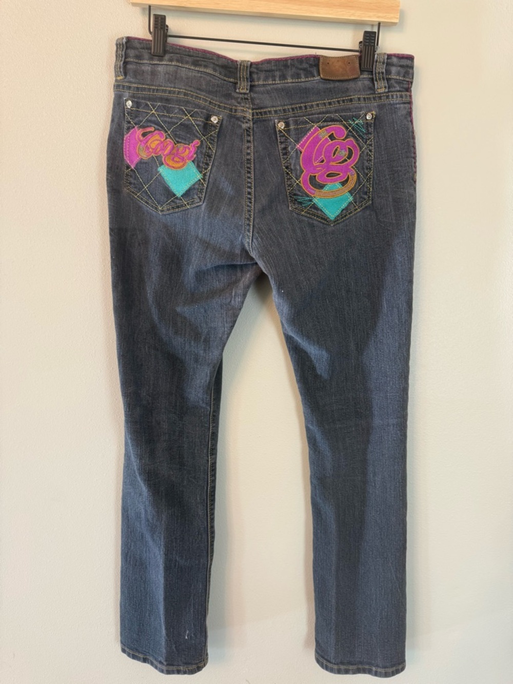Vintage COOGI Y2K Low Rise Jeans Embroidered Back Pocket Size 11/12